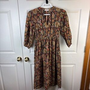 Mille Resort & Travel Celeste Sunset Floral Midi Dress